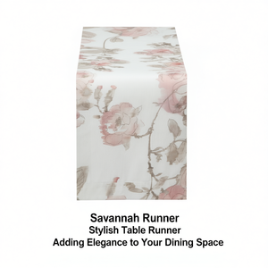 Savannah <b>Runner</b> Stylish Classic Floral <b>Table</b> <b>Runner</b> for Home <b>Dining</b> Space Adding Elegance - Product Image 2