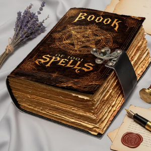 Diario de Cuero con Candado, 400 Páginas, Libro de las Sombras, Grimoire, Cuaderno de Brujería Wicca, Diario Gótico Vintage - Product Image 2