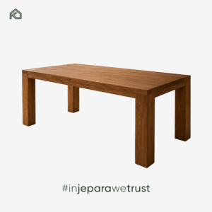 Table à manger minimaliste en bois massif, écologique, pour maison moderne, villa, hôtel, restaurant, intérieur, fabriquée à Jepara - Product Image 2
