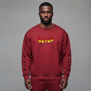 Custom Winter casual wear <b>Men's</b> Oversized Crew <b>Neck</b> Sweatshirt 500 GSM 100% Cotton Heavyweight Drop Shoulder <b>men's</b> <b>Sweater</b> - Product Image 1