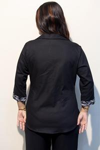 เสื้อเชิ้ตผู้หญิง CLAIRE Black Giza Cotton พรีเมียมและหรูหรา ซื้อโดยตรงจากซัพพลายเออร์ในราคาโรงงาน - Product Image 2
