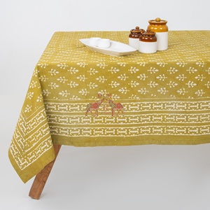 Trending Hand Block Floral Dabu Printed Indian Handmade Cotton <b>Table</b> <b>Cover</b> For Home <b>Dining</b> <b>Table</b> For Party and Picnic - Product Image 3