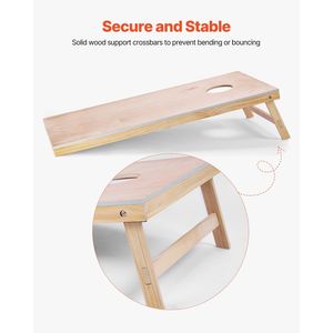 Set da Cornhole in Legno Massello Portatile 4x2 piedi, Tavole da Gioco per Interni/Esterni per Adulti, Gioco di Lancio Cornhole per Divertimento - Product Image 3