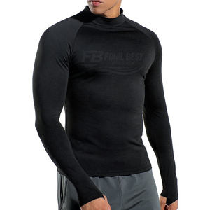 Camisetas Deportivas para Hombre, de Secado Rápido, Corte Regular, Manga Larga, Cuello Redondo y Diseño con Orificios para los Dedos, Algodón Casual, Logotipo Frontal - Product Image 2