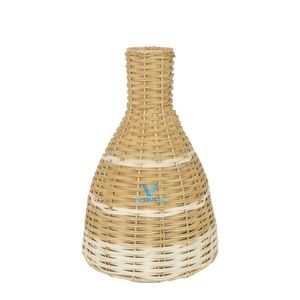 Jarrón Decorativo de Mimbre Tejido de Diseño Moderno y Rústico, Ecológico y Duradero, Hecho a Mano, para Decoración de Sala de Estar, Vietrustic - Product Image 1