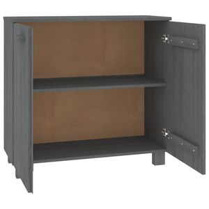Credenza in legno massello di HAMAR pino grigio scuro 33.5 "x 13.8" x 31.5" - Product Image 4