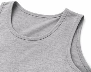 Débardeur tricoté gris uni tendance pour homme, style décontracté et sportif, 100 % coton, séchage rapide, respirant, ODM - Product Image 3