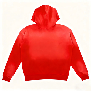 Custom Men's 100% Cotton Eco-Friendly Streetwear Hoodies Thermal Knitted Regular Fit Acid Washed Oversized Sweatshirt - Product Image 3