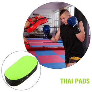 Protector de Boxeo Muay Thai de Cuero de Alta Calidad OEM, Almohadillas Tailandesas con Acolchado Grueso para Entrenamiento de Taekwondo - Product Image 4