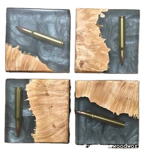 Sous-verre en résine de qualité populaire avec effet océan décoratif carré rond en résine époxy par Craftsy Home - Product Image 3