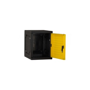 Meuble de rangement cubique moderne en PVC jaune et noir avec serrure pour bureau à domicile - Product Image 2