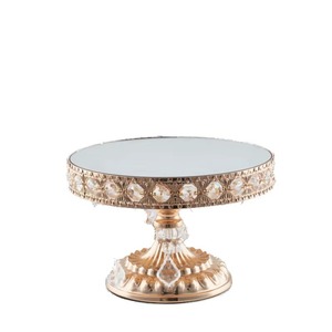 Support à gâteau en métal le plus vendu avec suspension en cristal, cadeau idéal pour les passionnés et les professionnels de la pâtisserie. Convient aux gâteaux à étages. - Product Image 5