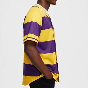 Maillot de baseball boutonné style urbain, chemise de softball personnalisée, coupe jeune, séchage rapide, maille, lettres brodées en twill, coupe USA - Product Image 2