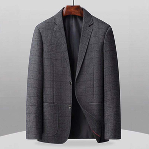 Blazer en laine mélangée pour homme, coupe ajustée, veste formelle, vêtement de bureau, fabricant OEM, vente en gros, usine - Product Image 3