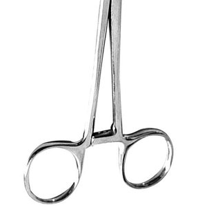 Ensemble de 2 pinces hémostatiques en acier inoxydable, courbées et droites, à verrouillage manuel, certifiées CE Classe I pour clinique - Product Image 5