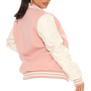 Veste universitaire pour femmes de haute qualité matelassée en tricot à manches longues Logo personnalisé Écologique Meilleure vente - Product Image 5
