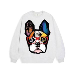 OEM/ODM Unisex 100% Cotton Lined Long Spring Printed Crystal Knit <b>Sweater</b> | <b>Sleeveless</b> | Animal Logo Front - Product Image 3