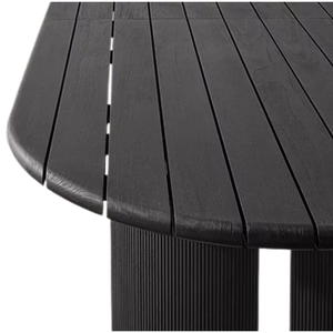 Mesa de Comedor de Exterior Premium, Diseño Contemporáneo en Madera de Teca Sólida, Resistente a la Intemperie, Extensible, con Tablero Ovalado, para Terraza y Jardín - Product Image 3