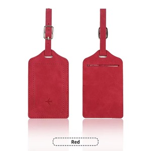 Authentic Leather Travel Bag <b>Tags</b> Waterproof Finish Top-Grain Leather <b>ID</b> Labels for Frequent Flyers LTG-0346 - Product Image 2