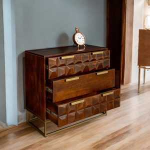 Modern Solid Farmhouse <b>Sideboard</b> Cabinet Modular 5+ Drawers Living Room <b>Kitchen</b> Dining Hotel Furniture Durable Wooden Home - Product Image 3