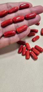 พลอยปะการังสีแดงธรรมชาติจากอิตาลี รูปทรงแคปซูล คุณภาพดีเยี่ยม สำหรับทำเครื่องประดับ - Product Image 5