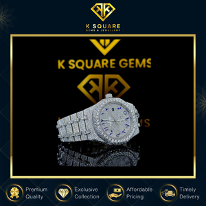 Reloj de Lujo Unisex de Acero Inoxidable con Correa de Cuero, Diseño Único, Resistente al Agua, con Diamantes Moissanite VVS de Alta Calidad - Product Image 2