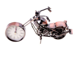 Handcrafted DIY <b>Vintage</b> Retro Motorcycle Model <b>Clock</b> Made Iron UV Plated Finish Christmas Souvenir for Home Decoration Gift - Product Image 5