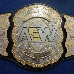 Cinturón de Campeonato Mundial de Peso Pesado de la AEW, Placas de Latón de 2 mm de Grosor, Cinturón de Lucha Libre - Product Image 1