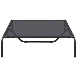 Cama Elevada Resistente para Perros en Color Negro, 51.2 x 31.5 x 7.9 Pulgadas, Hecha de Textilene - Product Image 5