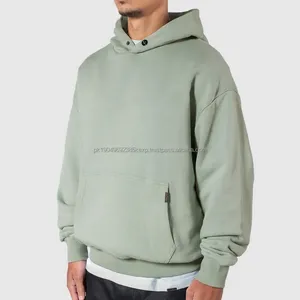 ODM Vente en gros de sweats à capuche pour hommes, impression de logo en relief de poids élevé, streetwear surdimensionné, sweat à capuche à coupe régulière pour hommes - Product Image 2
