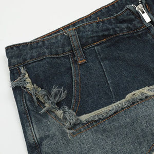 Shorts en jean déchirés respirants pour hommes, style mode, à prix abordable, vente en gros, personnalisation possible - Product Image 3