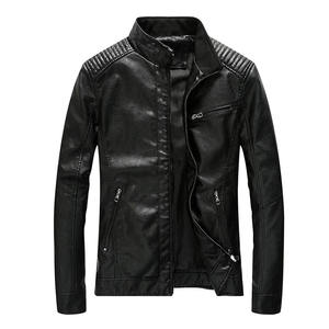 Chaqueta de Invierno de Cuero para Hombre, Personalizada con su Propio Logotipo, Diseño Personalizado, Cuello Alto, Logotipo en la Parte Delantera, Precio Bajo - Product Image 5