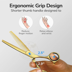 Ciseaux de coiffure professionnels de haute qualité en acier inoxydable, légers, vente en gros, ciseaux de salon fabriqués au Pakistan - Product Image 3