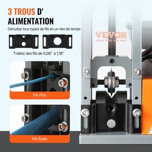 Spellatura Cavi Elettrici Motorizzata 180W, 60 Ft/min, con Indicatore di Profondità per Attrezzature di Riciclo Rottami Metallici - Product Image 4