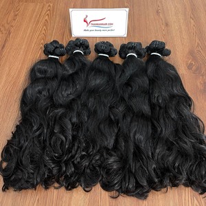 Fournisseur d'usine en gros de mèches de cheveux humains vietnamiens bruts à ondulation naturelle, 100% vierges non traités, pointes épaisses, sans nœuds - Product Image 3
