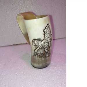 Taza de Cuerno de Búfalo Hecha a Mano, Forma Natural, Pulida, Duradera, Moderna, Apta para Alimentos, Decoración para el Hogar - Product Image 4