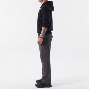 Men Windbreaker Cargo Pants Casual 100% Polyester <b>Light</b> Weight Full <b>Light</b> Drawstring Waist Straight Leg Cargo <b>Trouser</b> Men's - Product Image 3