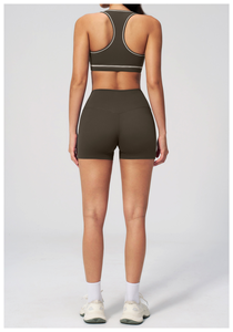 Highly Professional Women,s Slim Fit Workout Sportswear 2-Piece Set Includes High Waist Leggie <b>Bra</b> Plus Size Stitch Crystal - Product Image 4