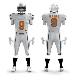 Tackle Twill Sublimated Breathable Quick Dry Anti-Bacterial <b>Half</b> Sleeve American Football Uniforms Adult Custom - Product Image 2