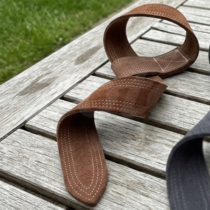Sangles de musculation en cuir légères et très extensibles avec fermeture pour usage en salle de sport, logo personnalisé, accessoires de fitness OEM - Product Image 6