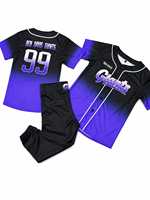 Maillot de baseball unisexe Marter Industry, sublimé, anti-humidité, uniforme d'équipe, manches courtes, grandes tailles, été