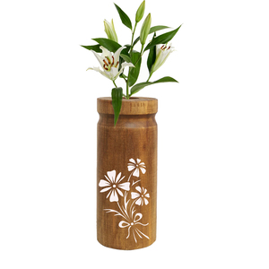 Maceta Cilíndrica Moderna de Madera Maciza, Ecológica, para Suculentas, Decorativa para Escritorio o Mesa, Venta al Por Mayor - Product Image 4