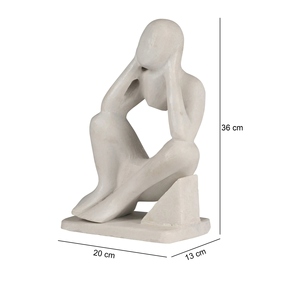 Modern Marble Figurative Sculpture Handmade Carved Artistic <b>Figure</b> Tabletop Decor Living Room Display - Product Image 2