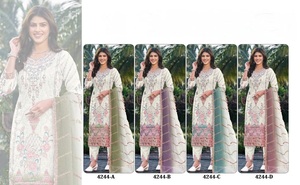 ชุดสาหรี่ผ้าจอร์เจตต์เนื้อหนาสำหรับผู้หญิง ชุดแต่งงานแบบดั้งเดิม ใส่ได้ทุกฤดู - Product Image 2