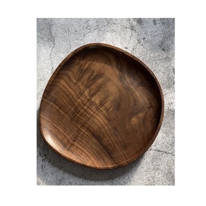 Plateau en bois fait main, planche de service naturelle, plateau de cuisine pour fruits, en-cas, pain, fromage, desserts, apéritifs et repas - Product Image 6