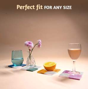 Sous-verres en résine pour table basse, sous-verres faits à la main pour boissons, sous-verres mignons pour tasses, imperméables et antidérapants pour bar et fête - Product Image 3