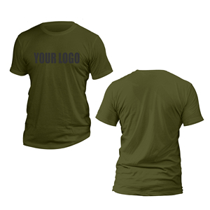 Camiseta de punto casual para hombre, verde menta, manga corta, cuello redondo, corte regular, frente liso, tela jersey 100% algodón, 220g - Product Image 1