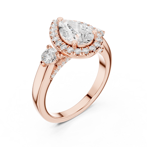 Shah jewels Anillo de diseño de corazón abierto chapado en oro de 14K Regalo romántico para aniversario o día de San Valentín - Product Image 2