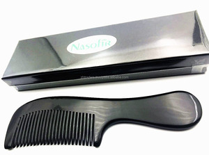 หวีนวดผมทำมือจากเขาควายธรรมชาติ - หวีซิปแบบมีซี่กว้าง ดีไซน์เฉพาะตัว ป้องกันไฟฟ้าสถิต เป็นมิตรกับสิ่งแวดล้อม อ่อนโยนต่อผิว เหมาะสำหรับใช้ในบ้าน - Product Image 5