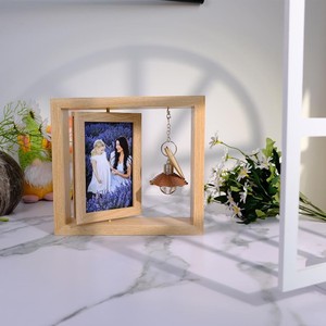 New Arrival Wooden Photo <b>Frame</b> Rectangular Handmade Tabletop Horizontal Creative Heart Pendant Decor - Product Image 4